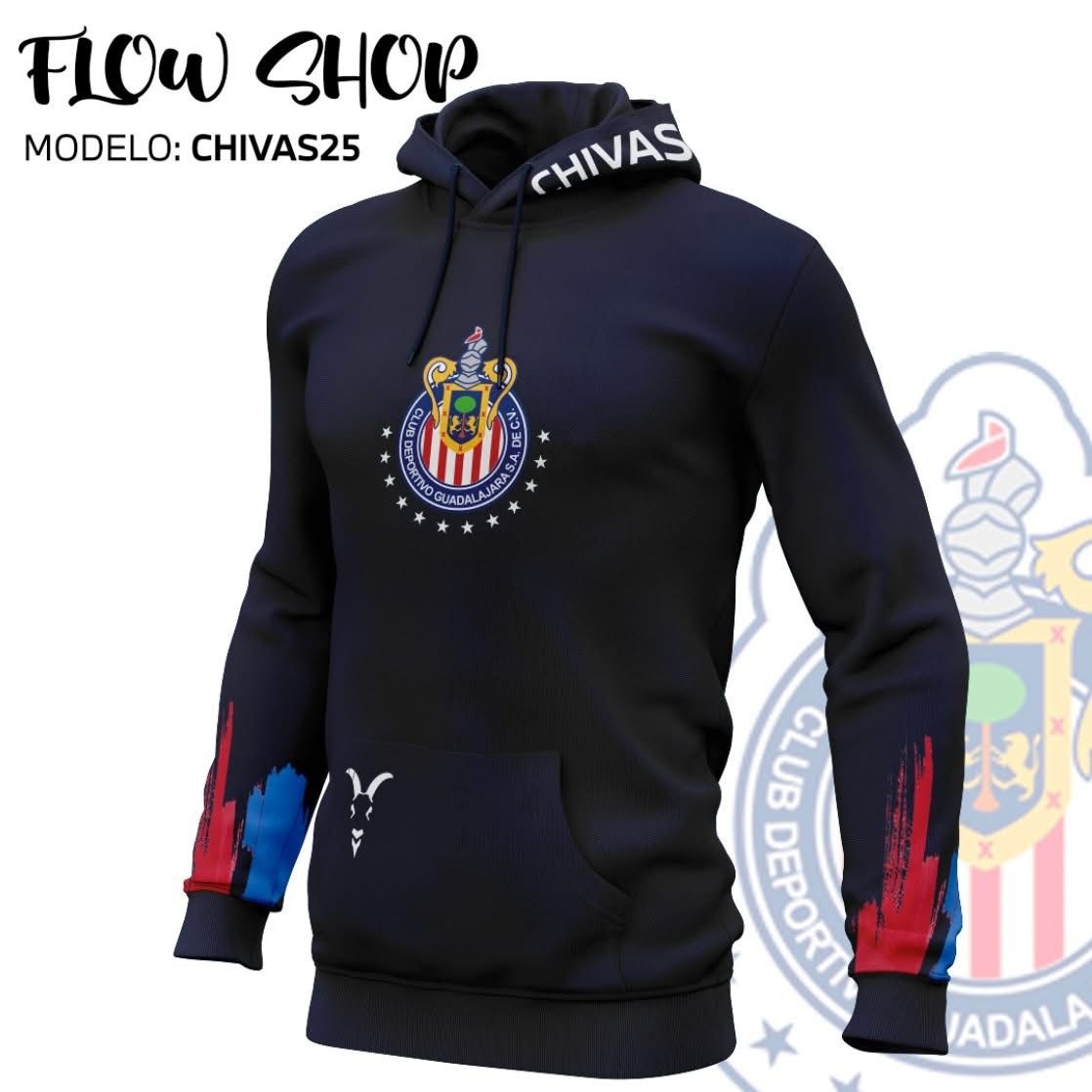 Sudadera Chivas – Orgullo Rojiblanco 🐐🔴⚪