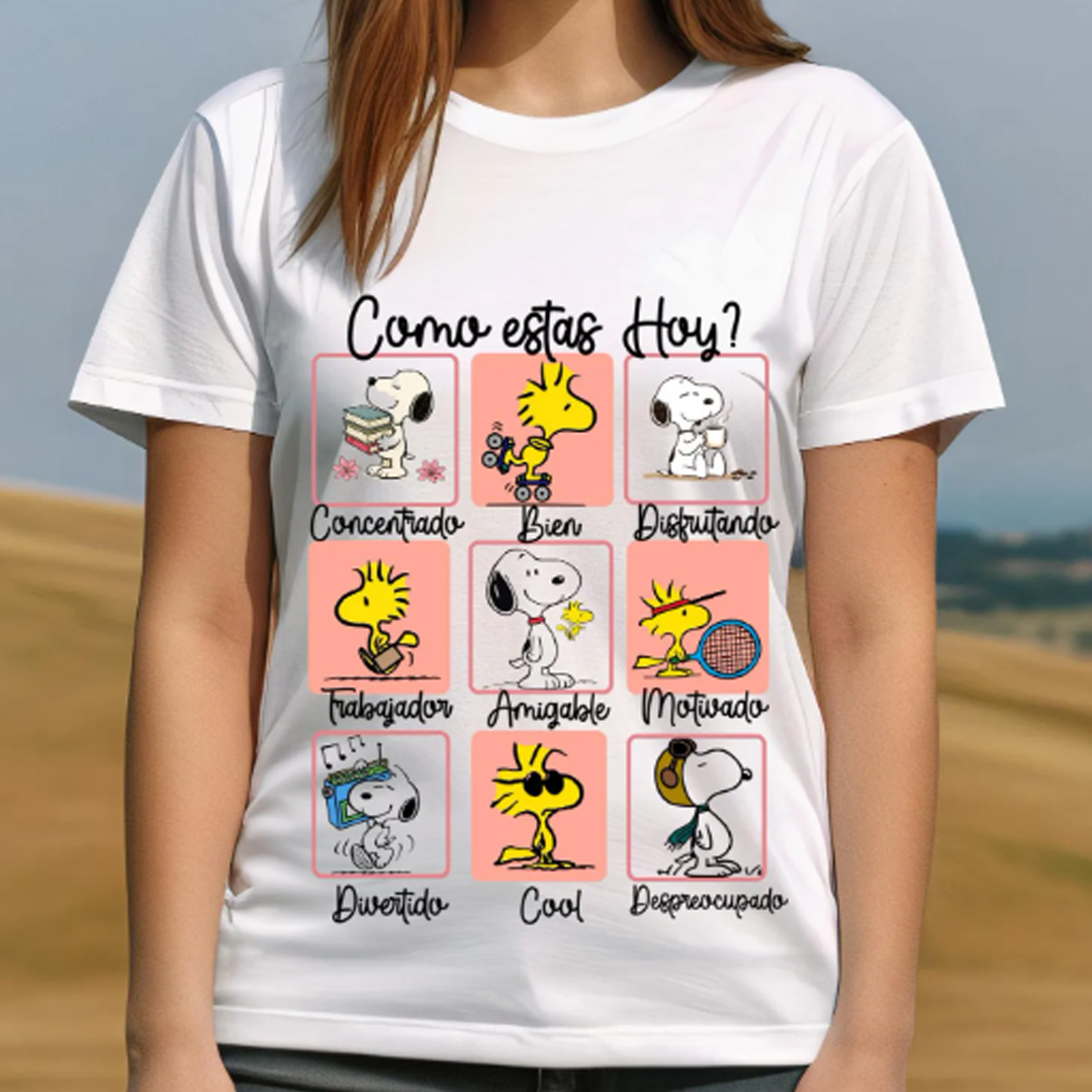 PLAYERA SNOOPY ESTADOS DE ANIMO
