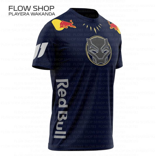 Playera Red Bull Wakanda 🐂🖤✨