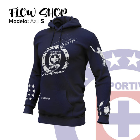 Sudadera Cruz Azul – La Máquina No Se Detiene 🔵🚂